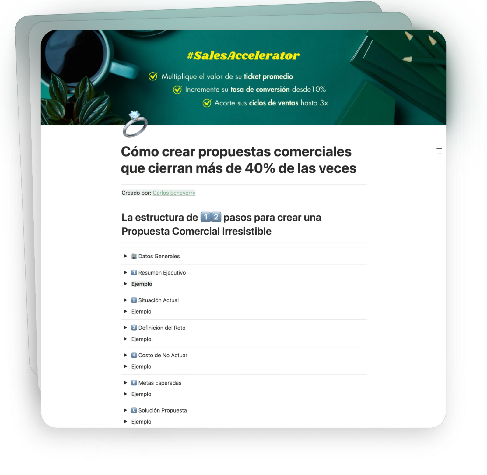 Portada de la plantilla de propuesta comercial Sales Accelerator